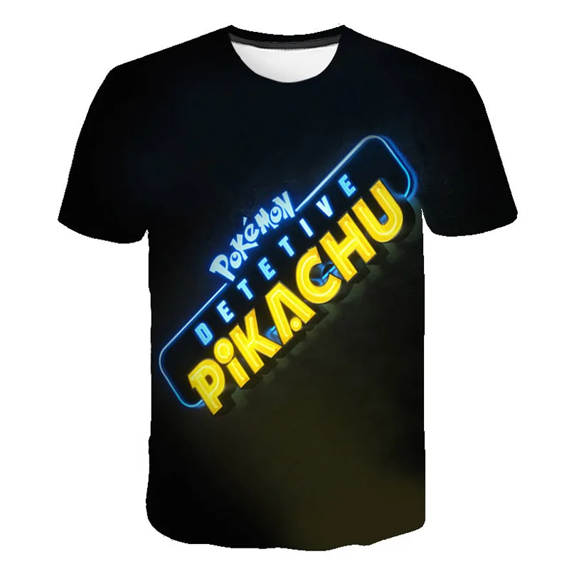 Футболка с 3D принтом pokemon Pikachu, мужские и женские топы, забавные летние свободные футболки с рукавами, большие размеры, S-6XL, новинка