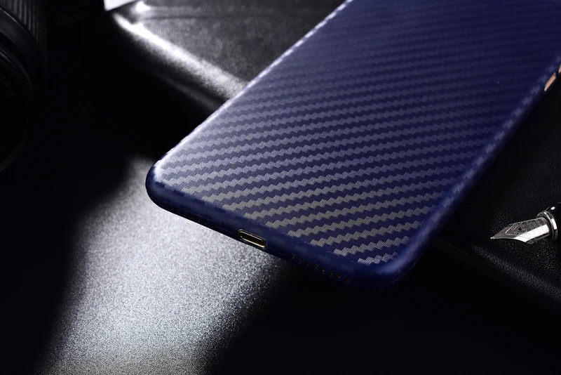 Модный текстурный чехол из углеродного волокна для телефона мягкий силиконовый