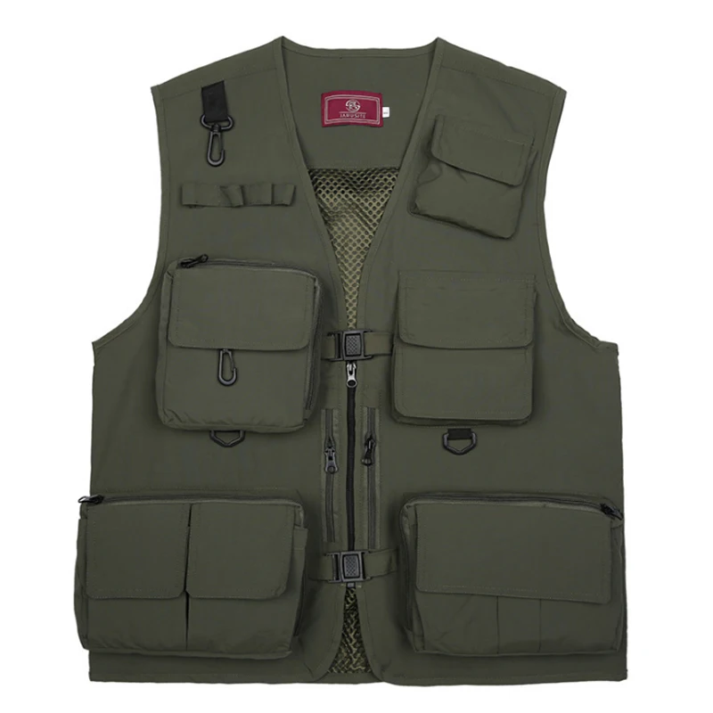

2021 Fishing Jacket Quick-drying Mesh Vestt Multi-Pocket Mesh Vest Outdoor Vest Multi Pocket Summer Mesh Vest Fishing Life Vest