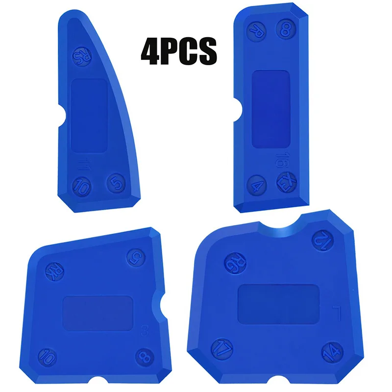 

4pcs Sealant Finisher Caulking Tool Kit Cement Silicone Glass Scraper Sealant Grout Remover Home Finishing Caulking Tool