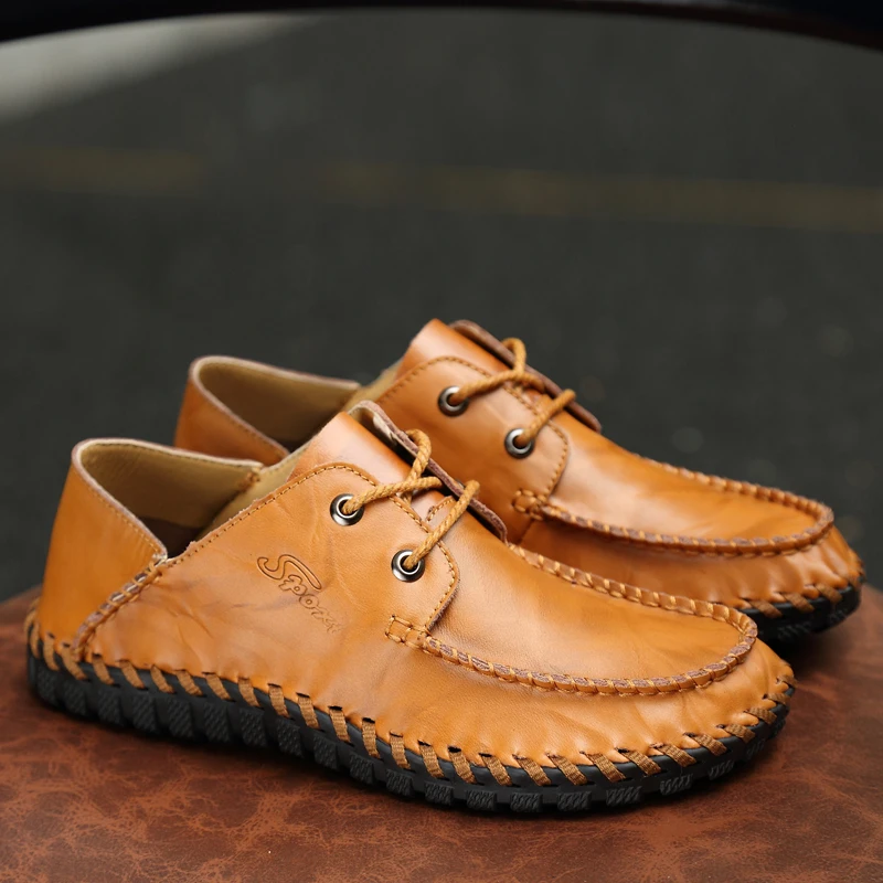 

2021 Men Luxury Soft Leather High-quality Leisure Slip on Oxford Shoes Comfortable Handmade Social Formal Wear Trend Fashion