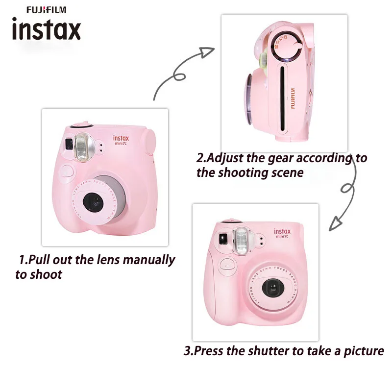 100% Оригинальный Fujifilm instax mini 7C/mini9 одноразовое мгновенное изображение Mini7C подарок