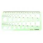 Геометрический пластиковый окружности, квадраты шестигранник треугольник шаблон чертеж Линейки инструмент