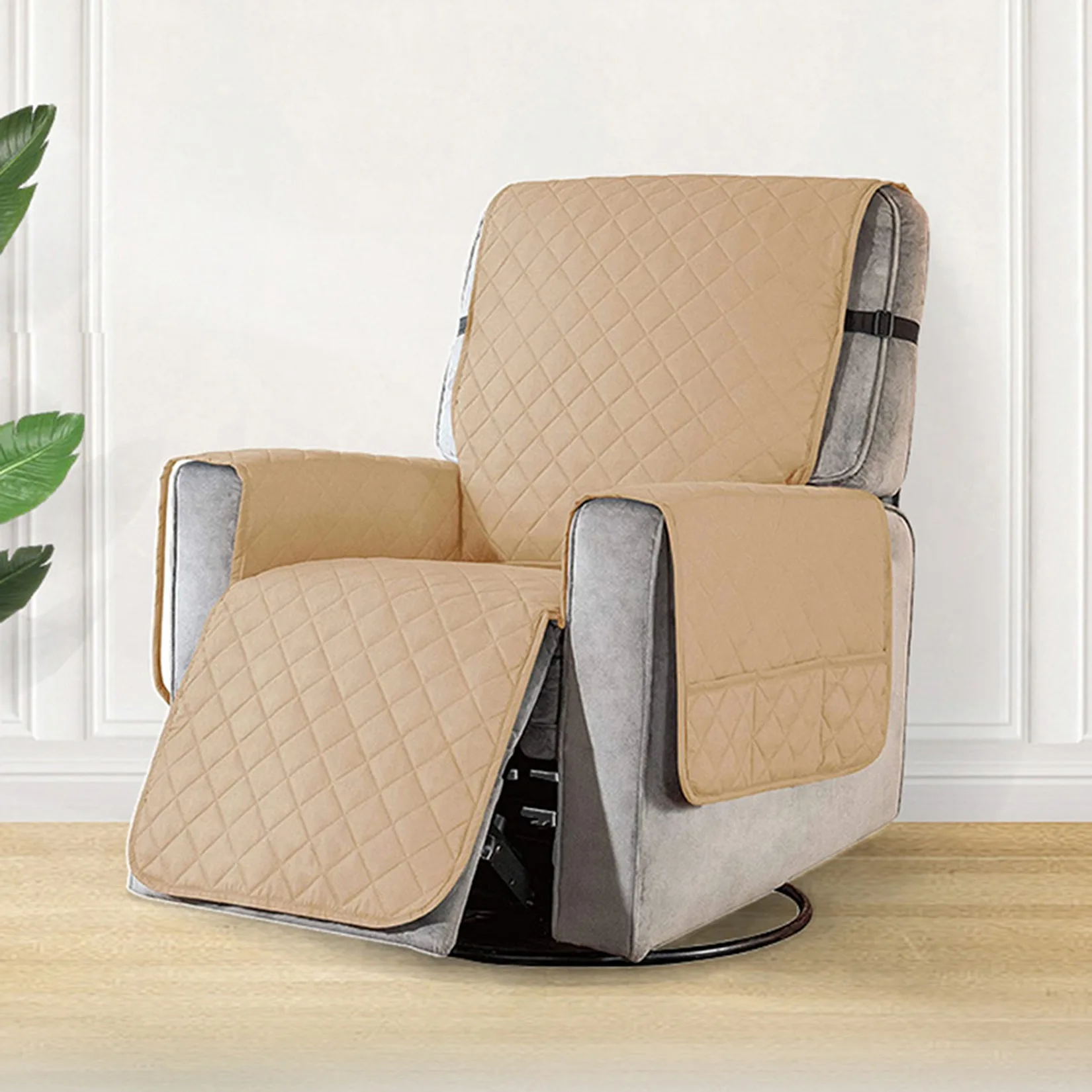 

Recliner Sofa Chair Slipcover Removable Couch Cover Recliner Sofa Covers with Pockets Anti-Slip Furniture Protector