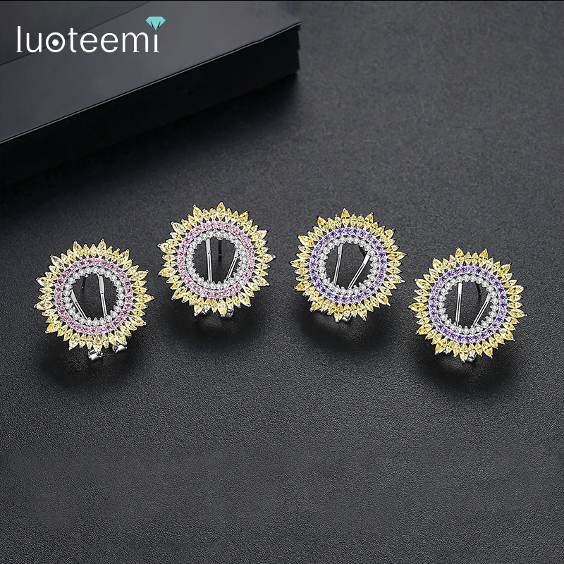 LUOTEEMI модный новый корейский дизайн розовый фиолетовый Подсолнух многоцветный