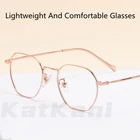 Оправа для очков KatKani K2018 для мужчин и женщин из чистого титана в ретро-стиле, ульсветильник кие удобные декоративные оптические очки