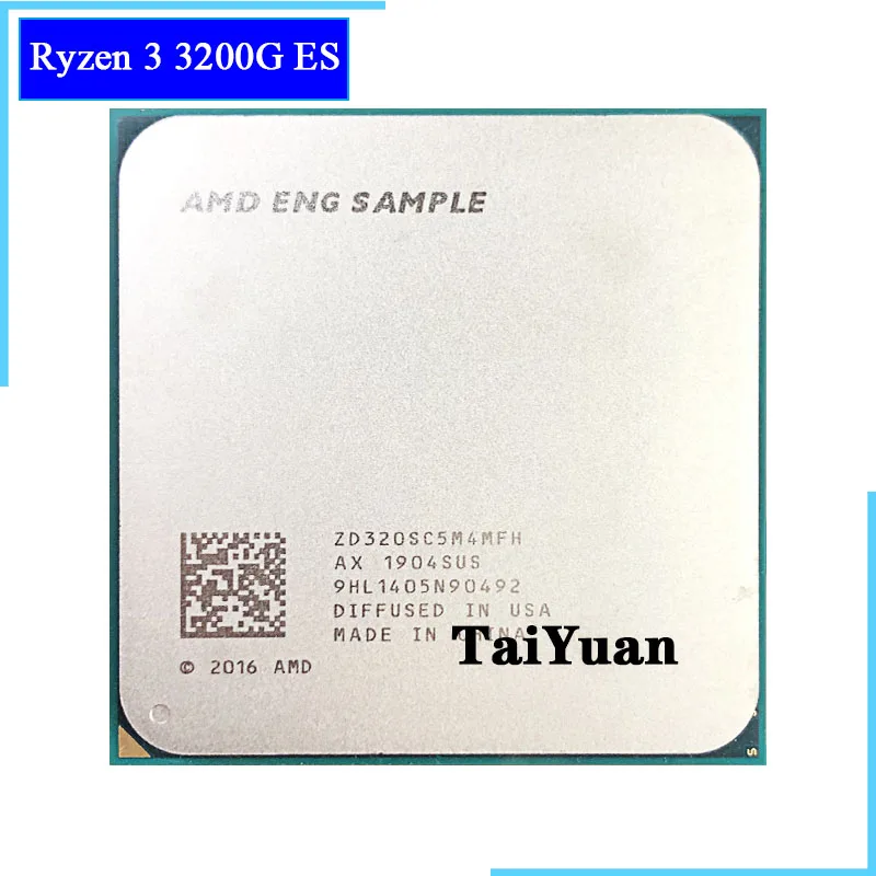 AMD Ryzen 3 3200G ES R3 es 5 ГГц четырехъядерный процессор 65 Вт Процессор L3 = 4 м ZD320SC5M4MFH сокет