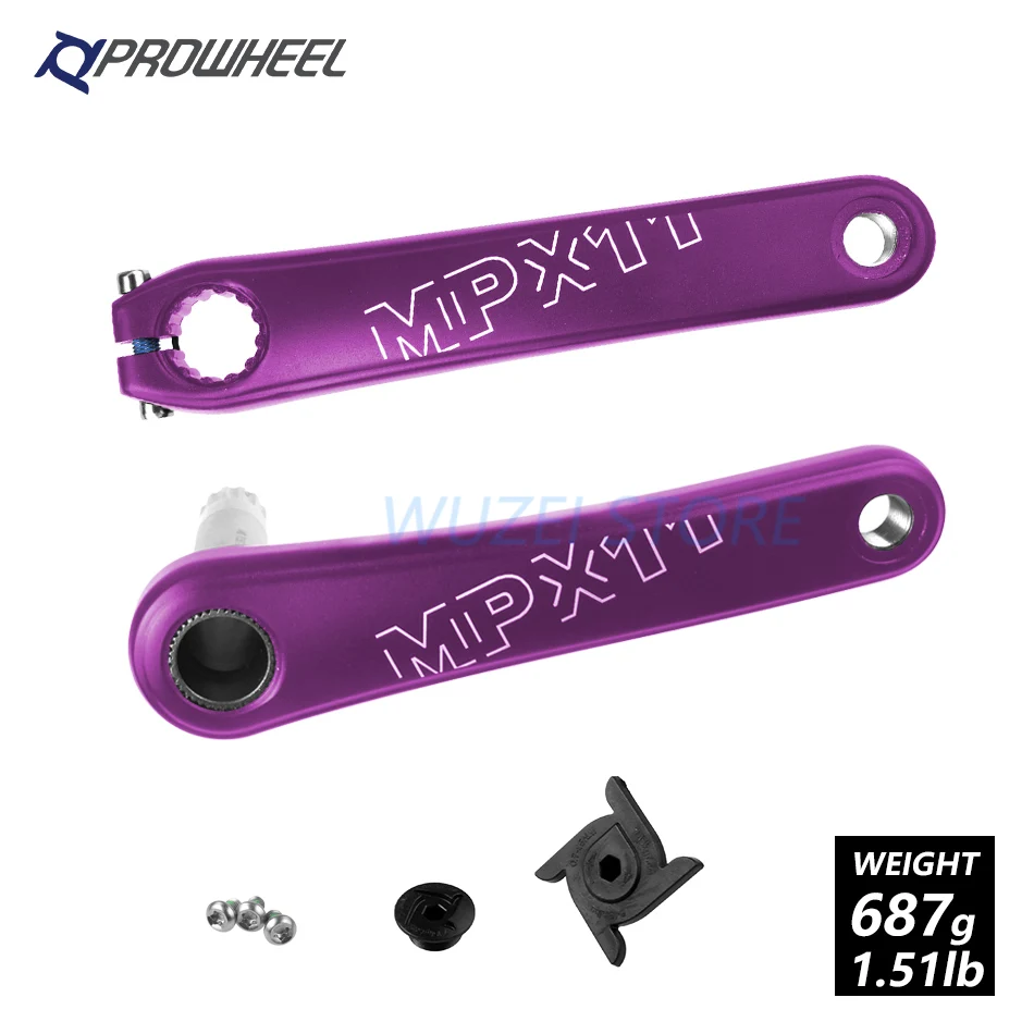 170mm Purple PROWHEEL MPX11 Кривошип горного велосипеда звездочки 8/9/10/11/12 Скорость 170/175 мм Совместимость SRAM mtb велосипедные рукоятки с плавками BB Части - Цвет: 170mm Purple