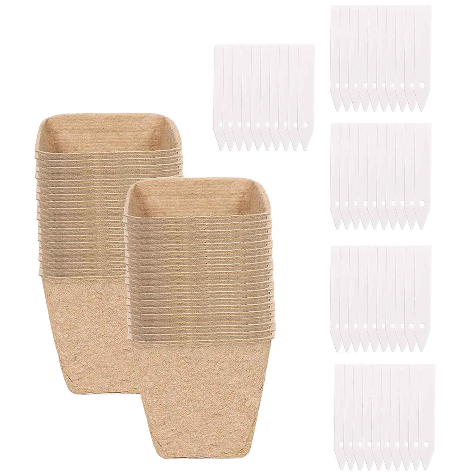 

Home Garden Tray Flower Vegetable Tool Square Grow Nursery Pot Plant Starter Mini Paper Pulp Biodegradable Cup Cultivation Herb