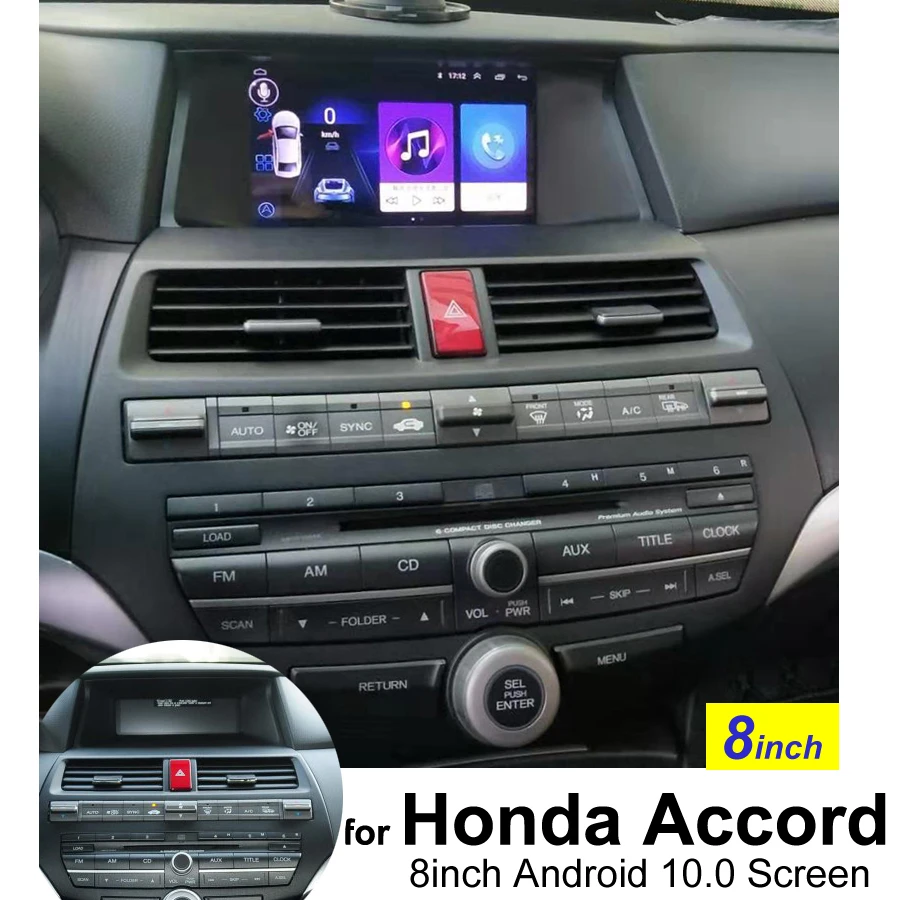 Автомобильный мультимедийный плеер 8 дюймов Android 10 0 для Honda Accord 2013 2009 2010 2011 2012