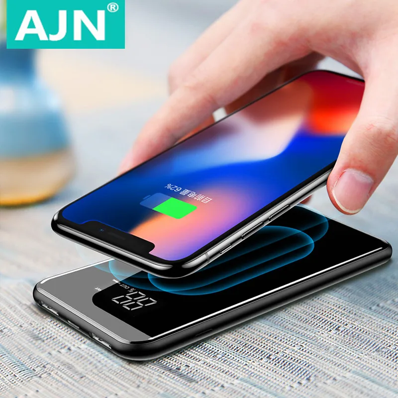 Qi Wireless 30000mah Power Bank Wireless Charger For iPhone Samsung External Battery Bank Built-in Charger Powerbank Portable