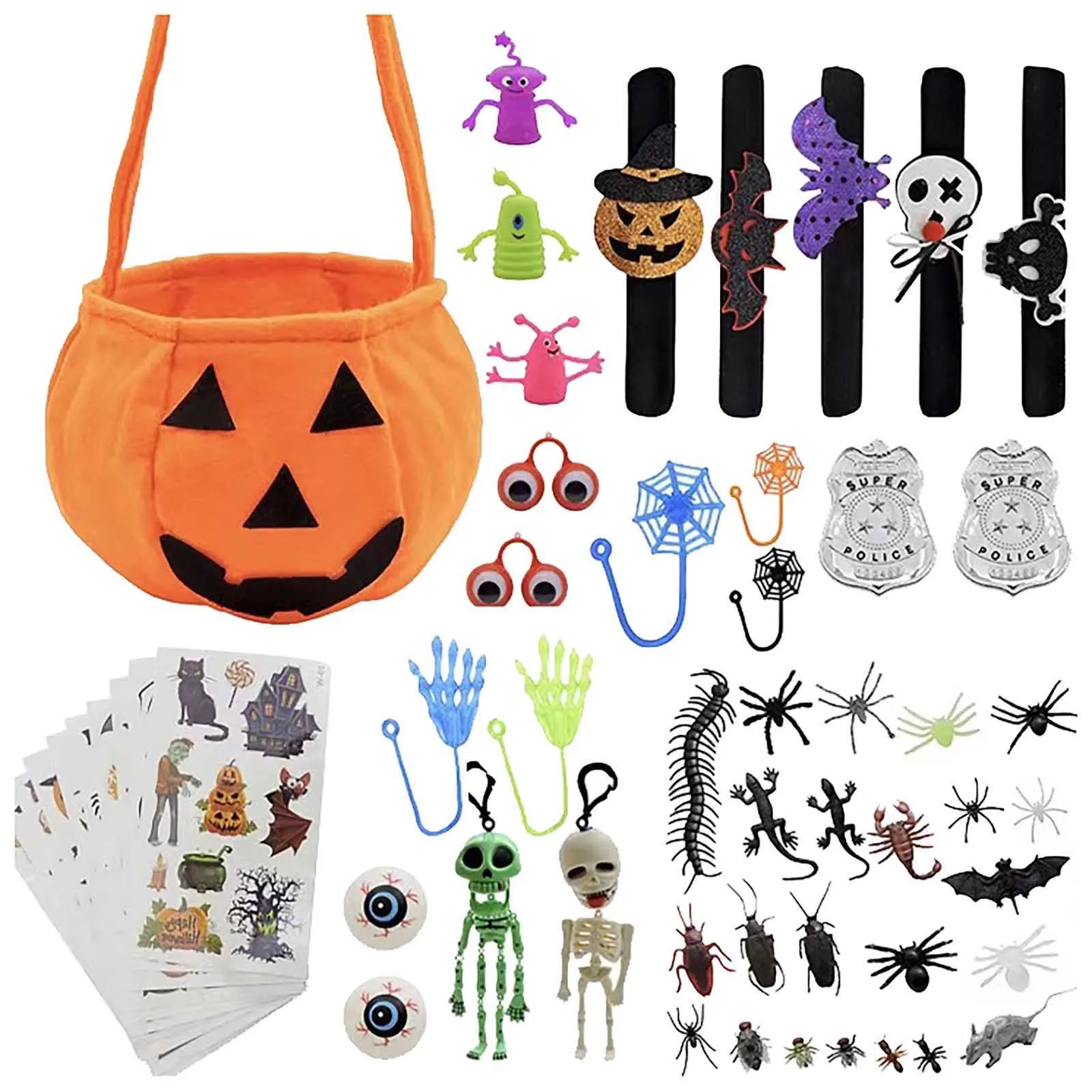 

Trick Pumpkin Candy Bucket Party Decorations Toys Halloween Party Set Toy Trick Decoration Game Christmas Adults children Gift