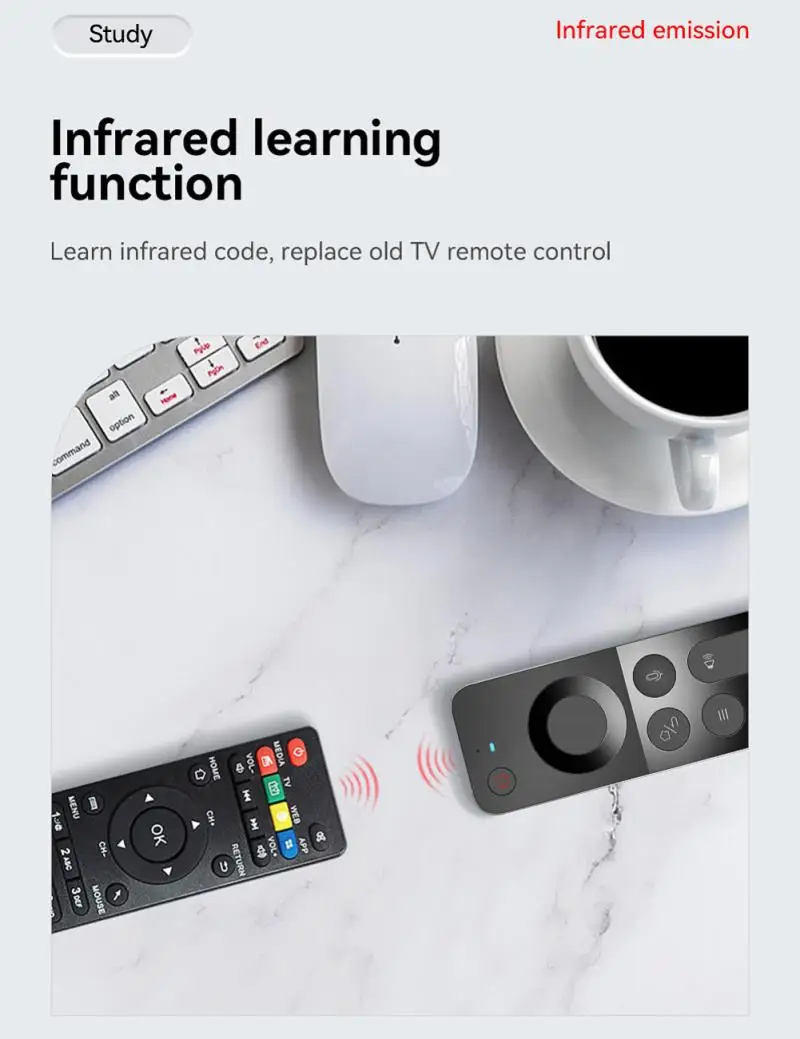 Беспроводная клавиатура W3 2 4G Air Mouse с голосовым управлением ИК-пульт