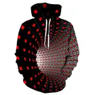 Мужская толстовка с капюшоном, красная вихревая 3D-печать, цифровой вихревой Принт без правил, синяя квадратная клетчатая вихревая индивидуальная Толстовка