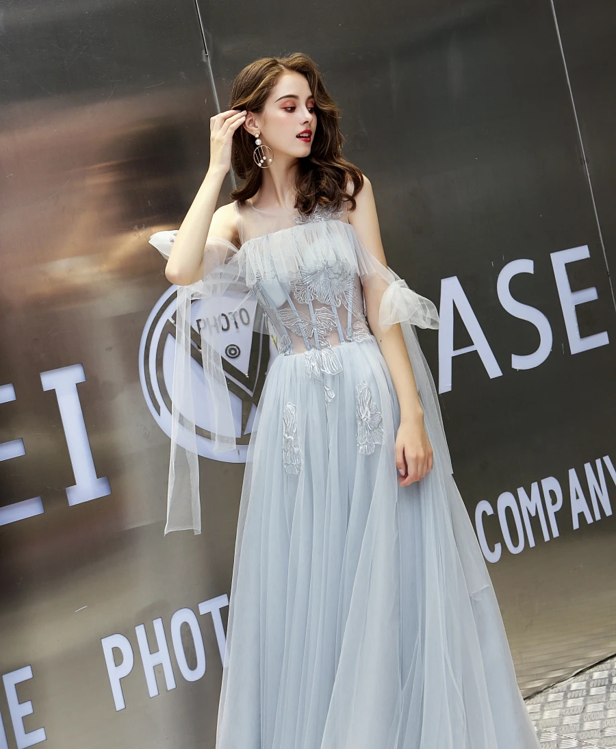 A-Line Украшение в Пол Вечерние платья на шнуровке элегантные вечерние с