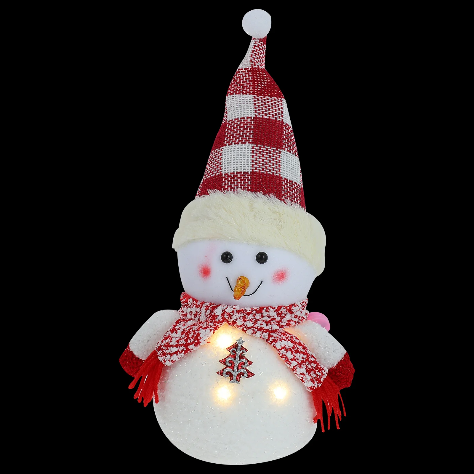 

1 шт. Рождественский тематический украшение, светящийся Праздничный Орнамент, Рождественский Снеговик, Декор