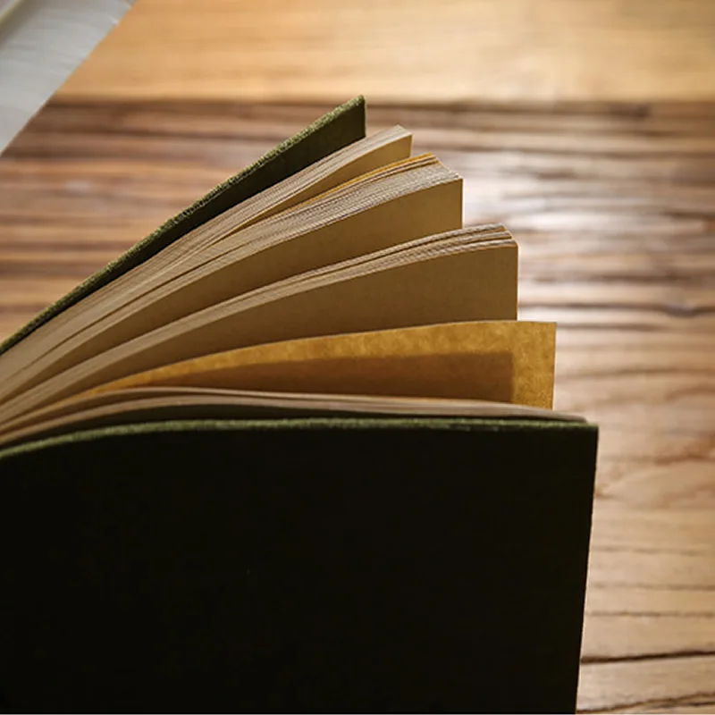 

Army Green Vintage Notebook Represatation Book Reminisced Doodle Cowhide Paper Blank book Traveler Notebook 120sheets(240Pages)