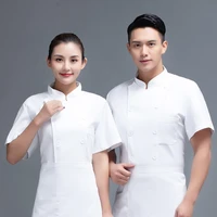 2020 work clothes mens and womens short sleeve hotel chef restaurant catering kitchen after western baking can be customized
