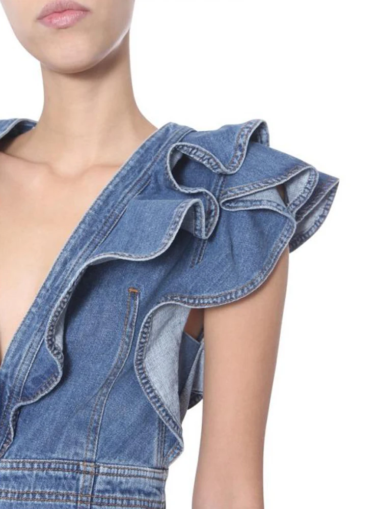 Женский летний ремень с V образным вырезом украшенный листьями лотоса|Женские