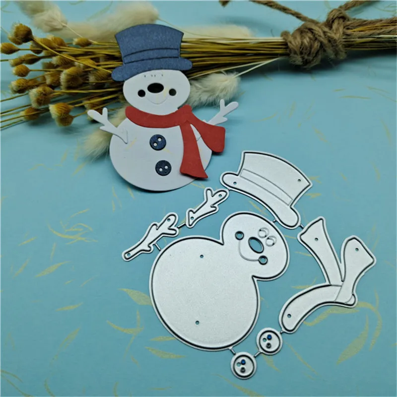 

Christmas Snowman Frame New Metal Cutting Dies for 2022 Scrapbooking Edge No Stamps Cuts Crafts Decoration Cutter Cardmaking
