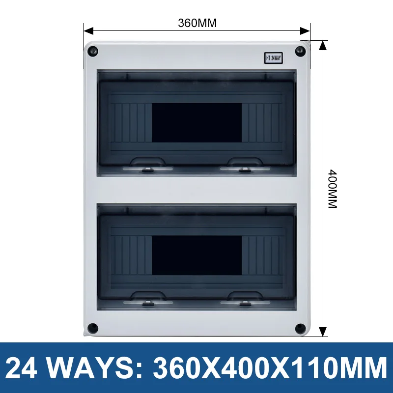 

2/5/8/12/15/18/24 Ways Outdoor Waterproof Electrical Distribution Box Circuit Breaker MCB power Plastic Junction Wire Box IP65