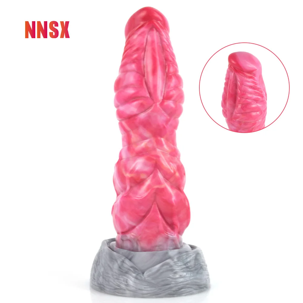 

NNSX Realistic Animal Silicone Dildo Gory Irregular Suction Cup Masturbation Vagina Tools Dildosex Toy 18 Adult Toy For ManWoman