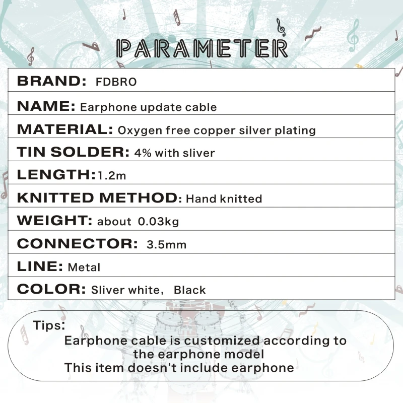 FDBRO DIY 3,5 мм кабель для наушников 0,78 мм 2Pin провод для 1964 W4R UM3X ES3 ES5 кабель для наушников MMCX/2PIN/IE80/IM/A2DC Кабо