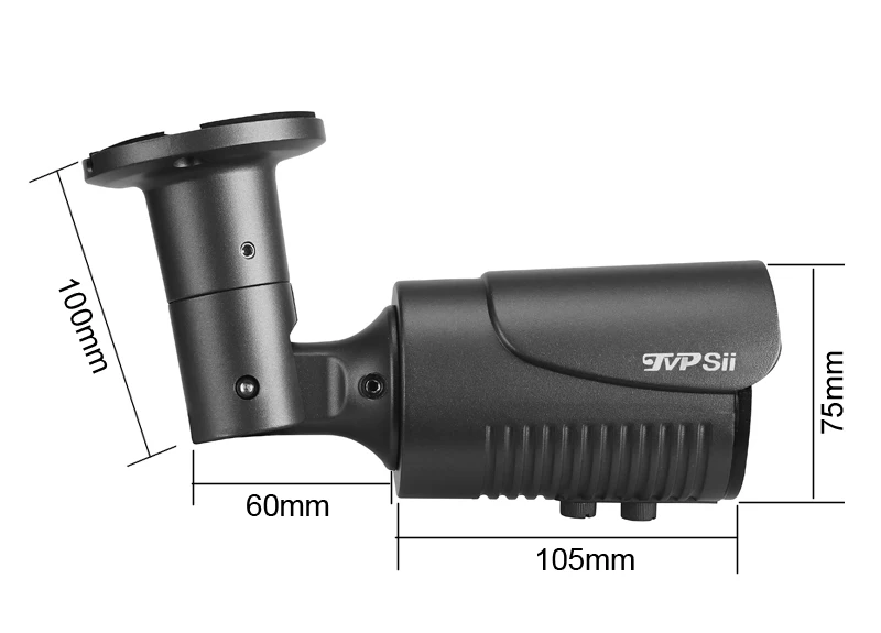 Металлическая камера видеонаблюдения серый 4K 8 м 5 Мп IMX335 H.265 + 5-кратный зум IP66 ONVIF