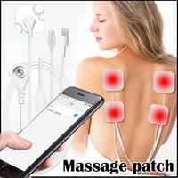 portable body massager mobile phone line control acupuncture therapy back neck shoulder electric massage ems muscle stimulator
