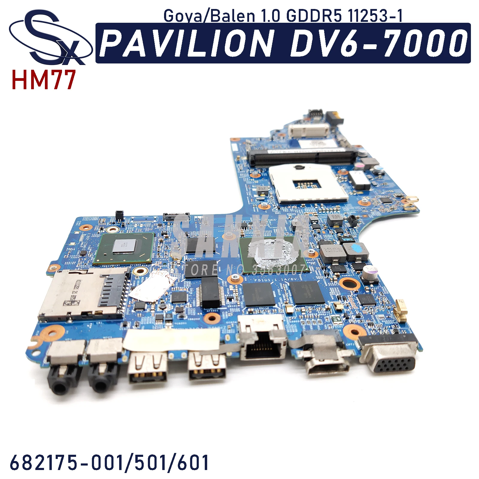 KEFU Goya/Balen 1, 0 GDDR5 11253-1   HP Pavilion DV6-7000    HM77 GT650M-2GB 682175-001