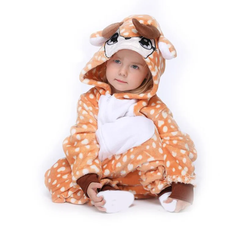 Animal Kigurumi Children's Sleepwear for Boys Girls Unicorn Pajamas Flannel Kids Unicornio Pijamas Set Kid Anime Winter Onesies |