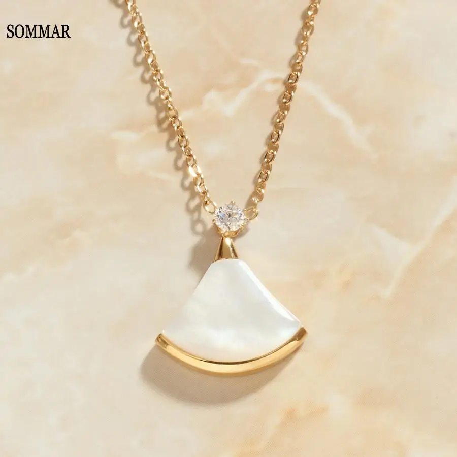 SOMMAR 2021 трендовые большие 18KGP золотые ожерелья подвески для женщин маленькая юбка парфюм женское свадебное украшение