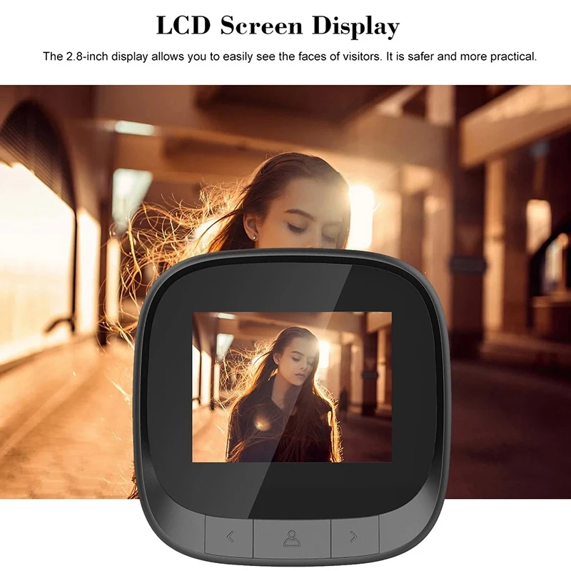 Умный электронный дверной глазок 2 4 дюйма цифровая камера звонок с защитой от