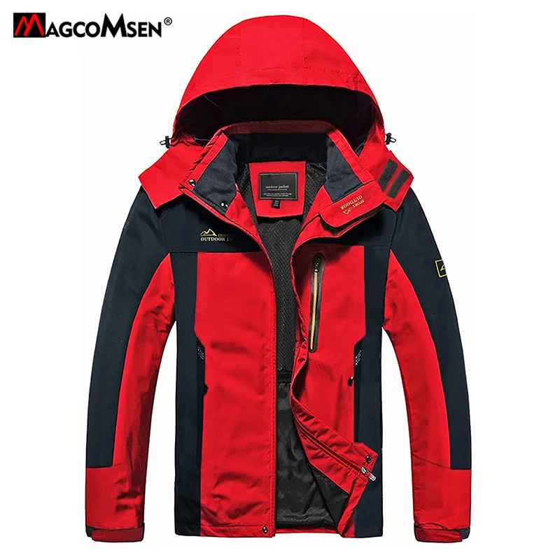 MAGCOMSEN Men Jackets 2021 New Autumn Outdoor Windproof Waterproof Hooded Coat with Multi Pockets Windbreaker for Hiking Fishing | Мужская