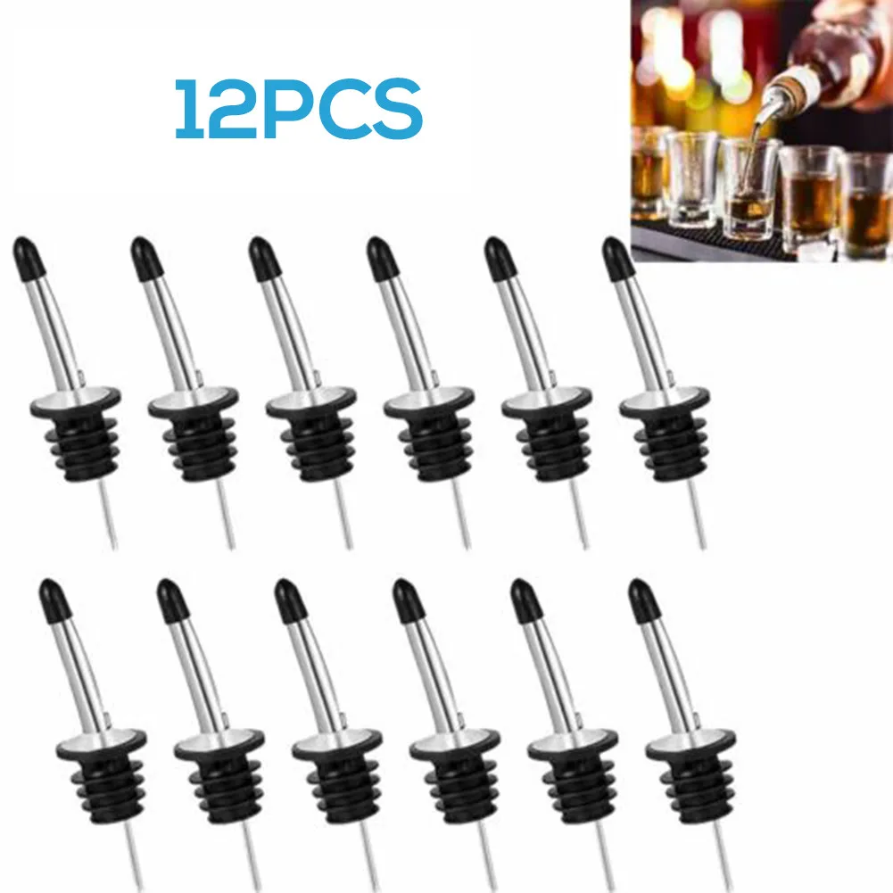 

Set Alcohol Pourers Spare Part Spout Stainless Steel Stopper Wine Bottle Flow