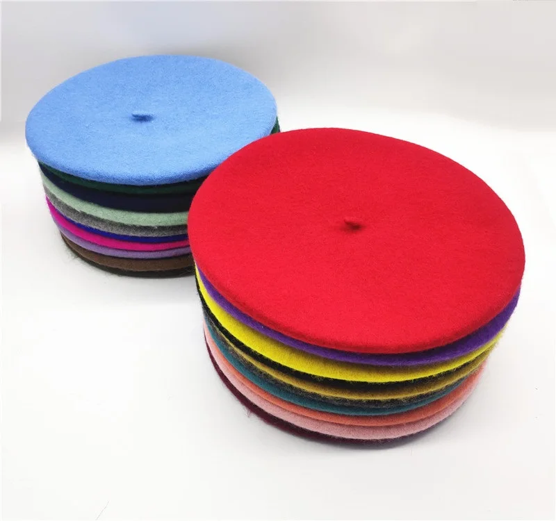 Берет фетровый Женский зимний мягкий теплый шерстяной кепка художника |