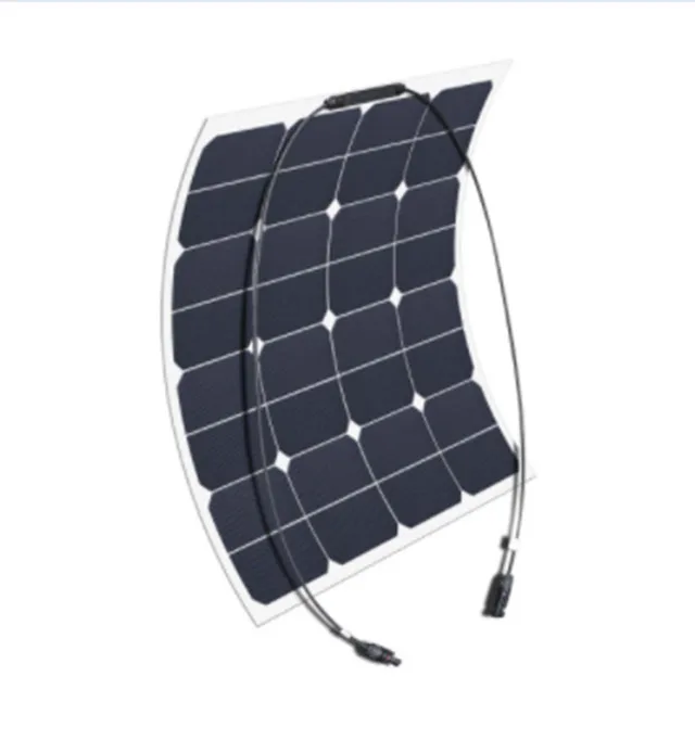 Портативная Высокая Эффективность 50 Вт 18 в sunpower ламинированная полугибкая солнечная панель 12 в солнечное зарядное устройство водонепроницаемый 2 шт