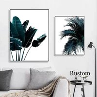 scandinavian style home decor nordic canvas poster tropical landcscape plant painting for interior wall decor frameless art prin