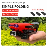 5g 4k wifi fpv drone mini pocket drone toy 4k dual camera air pressure fixed height hold trajectory flight rc quadcopter kid gif