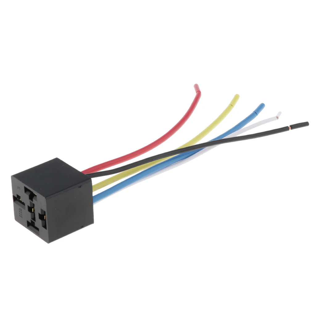 

MagiDeal Car Automotive Truck 80Amp SPDT Relay Harness Socket For HG4185C