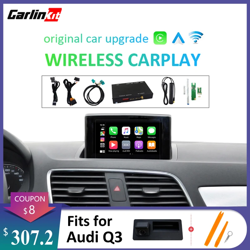 Carlinkit беспроводной CarPlay Android Авто модифицированный комплект для Audi Q3 2013- экран обратного изображения CarPlay декодер