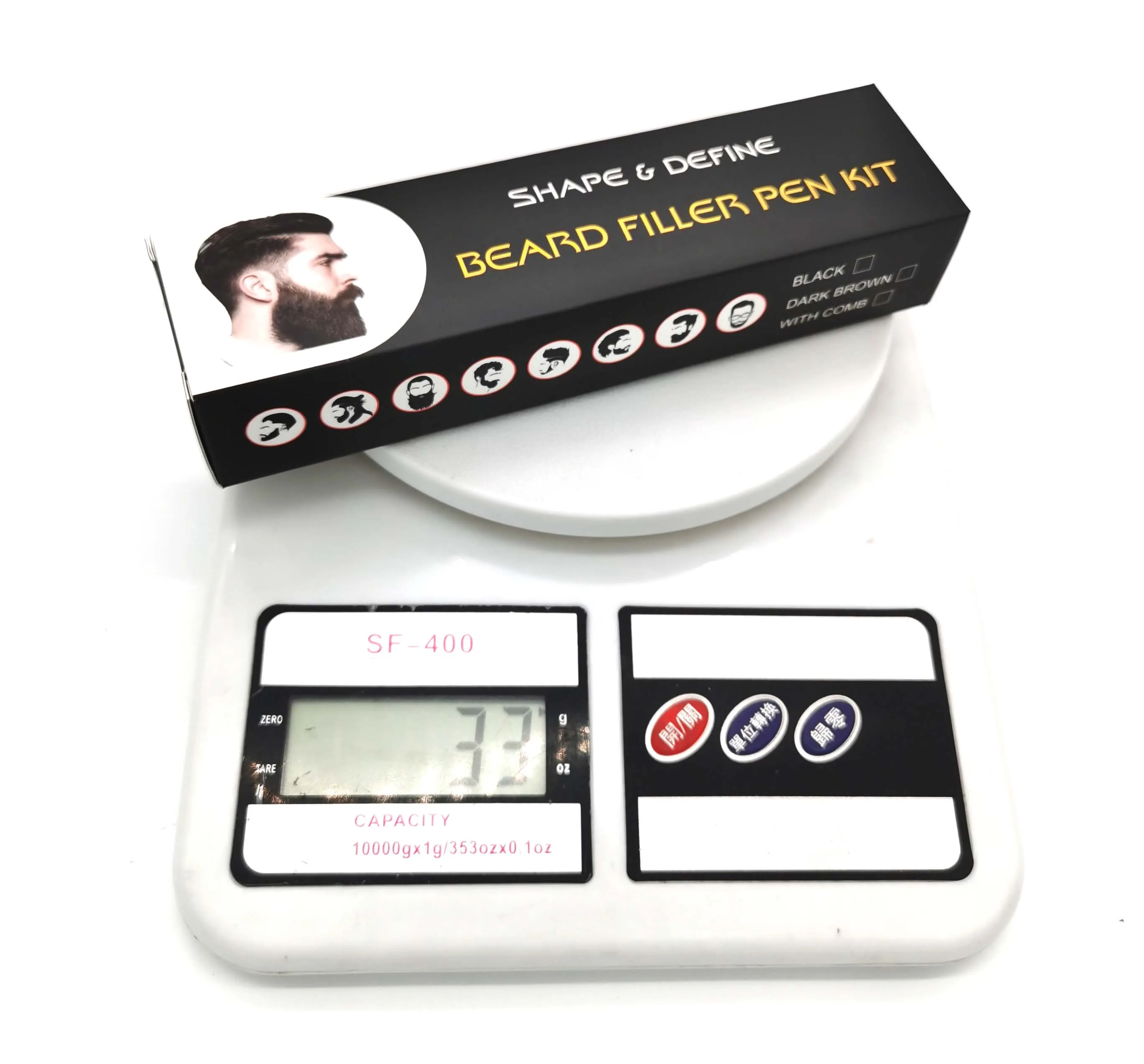 

2 in 1 Beard Pen kit Effective Enhance Facial Barber Pencil and Hair Brush Male Mustache Repair Shape Beard Filler Shaping Tools