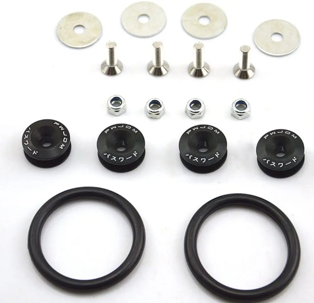 

Black Finish Auto Body Moldings Bumper Quick Release Fasteners for Car Bumpers Trunk Fender Hatch Lids Kit