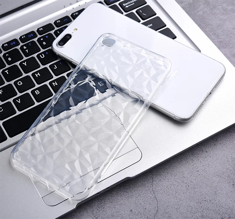 Прозрачный мягкий чехол для телефона из ТПУ в форме бриллианта защитный Apple iPhone X