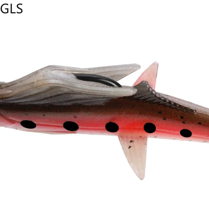 Силиконовая яркость искусственная Мягкая приманка для пресной воды с ложкой