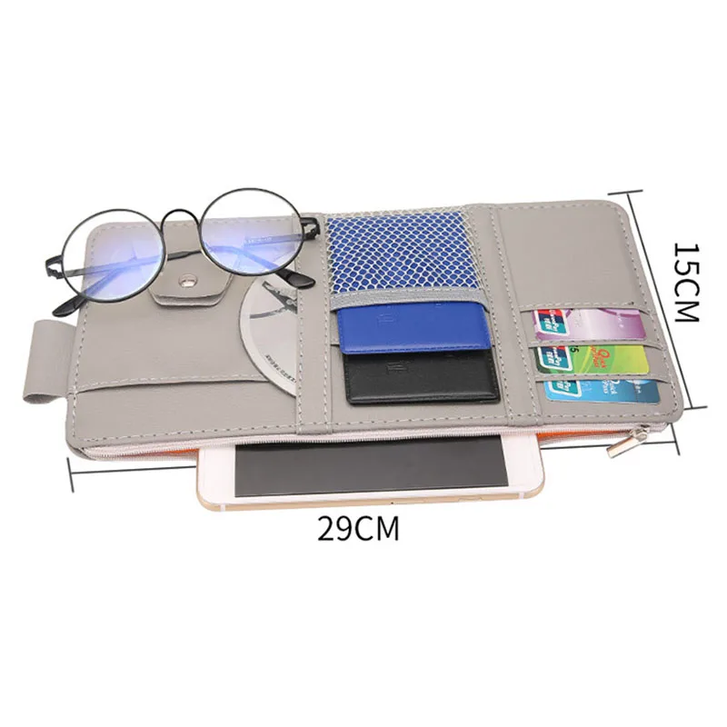 Car Sun Visor Bill Pen Business Card Holder CD DVD Organizer Storage Box Sunglasses Clip Stowing Tidying Accessories | Автомобили и