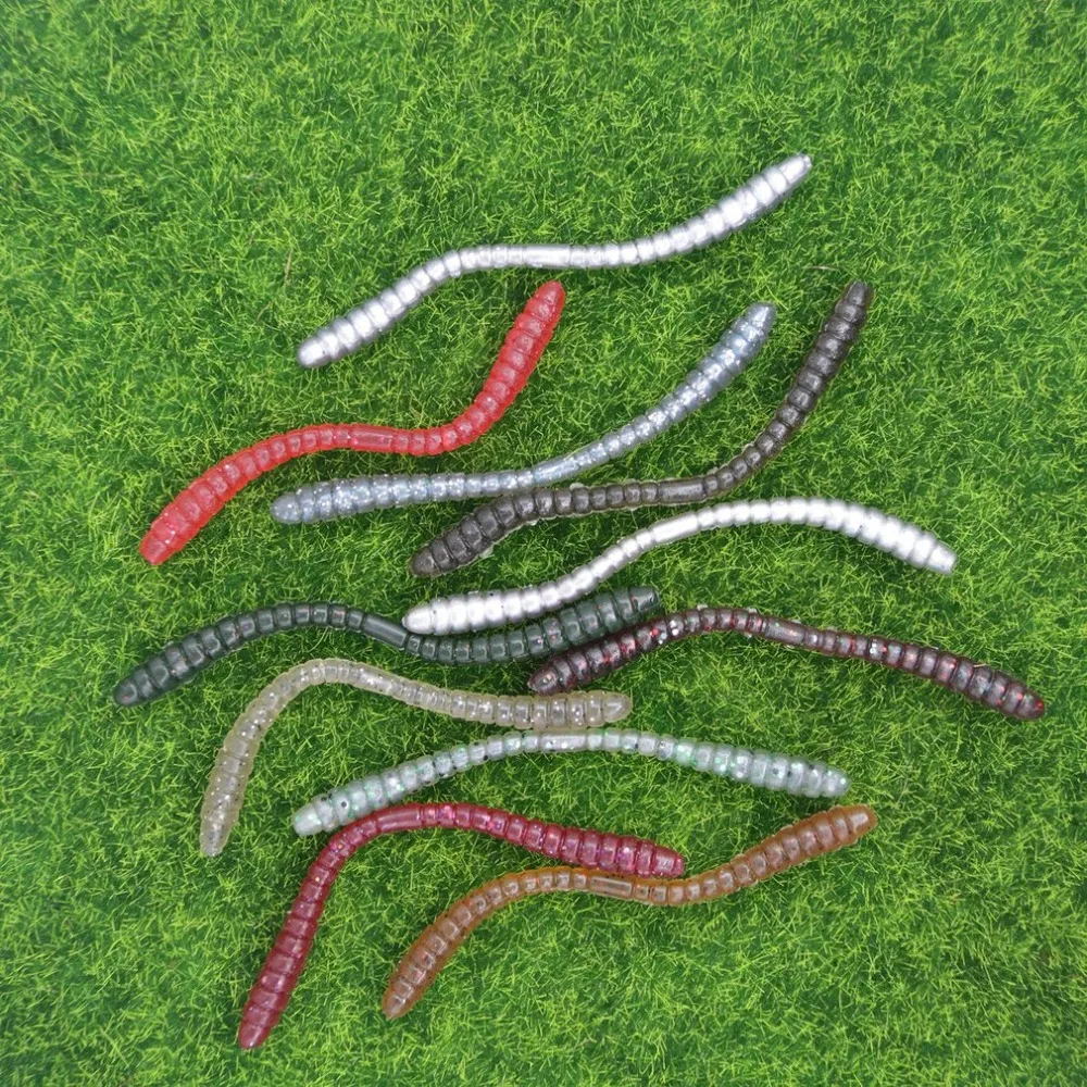 10 шт./компл. см мягкие плавающие форели приманки в виде червей искусственные