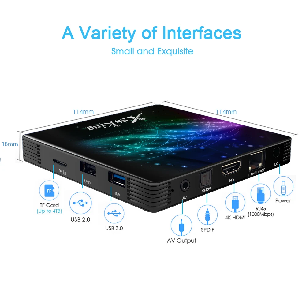 ТВ приставка X88 KING 4K HD с шестиядерным процессором S922X 64 бит 4k 60 Гц Android 9 0 4G128G OTA Smart TV