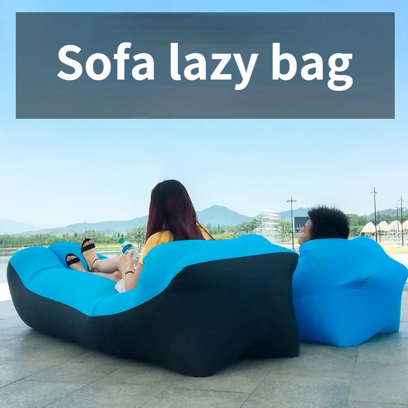 

Outdoor Inflatable Sofa Bed Beach Folding Sleeping Bag Garden Couch Seat Lazy Air Lounger