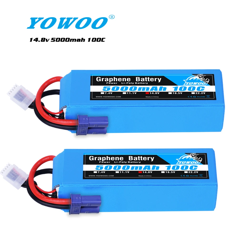 Аккумулятор Yowoo 14 8 в 5000 мАч Grpahne аккумулятор 500 c 4S Lipo с разъемом XT90 EC5 для